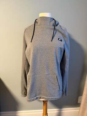 Nike Men's Gray Modern French Terry Pullover Hoodie Size Medium